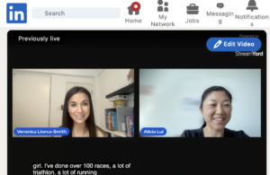 Screenshot of the LinkedIn live 